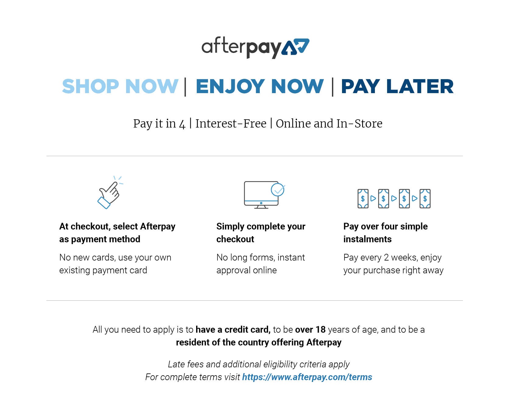 AfterPay More Info